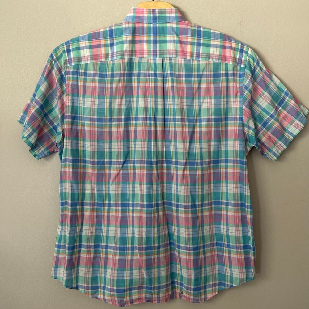 Vineyard Vines Shirt Mens XL Pastel Plaid Classic Fit Tucker Short Sleeve Cotton - Picture 3 of 8